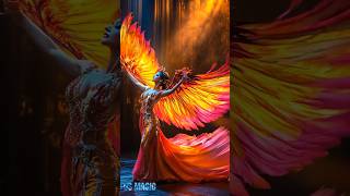 The girl transformed into a fire phoenix on AGT americagottalent agt talent [upl. by Daney]