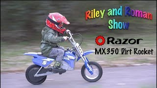 Razor MX350 Dirt Rocket Kids Dirt Bike Review [upl. by Anertac]