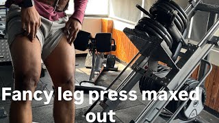 Leg n gluts  maxed out leg press 😂 legday gym [upl. by Dnalrah]