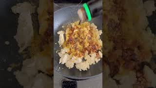 Creamy Garlicky Horseradish sauce on a Tofu Breakfast Burrito🌯 cooking easyrecipe food [upl. by Ahsimik894]