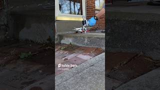 concreteleveling  Lifting A Severely Sunken Step  concrete levelconcrete [upl. by Ojeibbob]