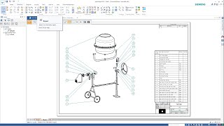 SOLID EDGE 2019  CONCRETE MIXER ASSEMBLY  DRAWING [upl. by Brock]