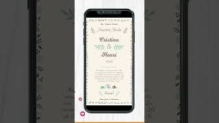 Hermosa Invitación Digital de Boda con botones interactivos para enviar por WhatsApp IB001 [upl. by Doroteya985]