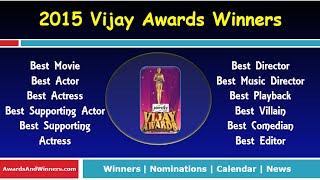 9th Vijay Awards Winners List [upl. by Bridget]