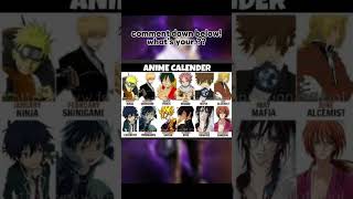 Anime calendar naruto anime [upl. by Aurelius]