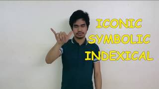 ICONIC SYMBOLIC AND INDEXICAL in FILIPINO SIGN LANGUAGE FSL [upl. by Waers592]