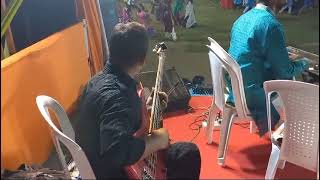 Nirmit Guitarist performing as a Bass guitarist at Avv school garba festival [upl. by Nerrual]