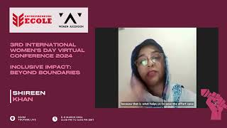 Shireen Khan on 3rd International Virtual Conference on Womens Day 2024 [upl. by Devondra]