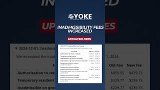 🚨 Inadmissibility Fees Increased What You Need to Know 🇨🇦 [upl. by Ayad]