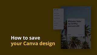 How to save your Canva design [upl. by Idden19]