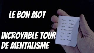 1020 Trouver Un Mot Pensé  Incroyable Tour De Mentalisme [upl. by Norman190]