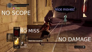 Gwyndolin NOSCOPE Ranged ONLY No Damage  DARK SOULS REMASTERED [upl. by Tamma]