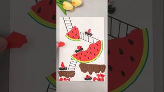 Episode 17 Little Ants Moving Watermelons art kindergartencraft parentchildcraft [upl. by Antonetta943]