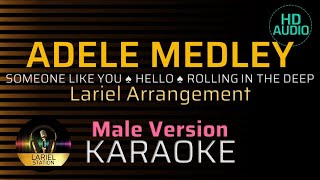 ADELE MEDLEY  KARAOKE  Male Key [upl. by Nnylatsirk494]