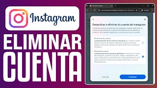 Cómo ELIMINAR CUENTA de INSTAGRAM desde PC 2024 [upl. by Shell]