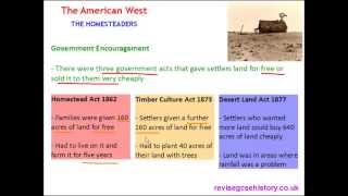 American West  The Homesteaders  Reasons for Settling on the Plains [upl. by Christen]