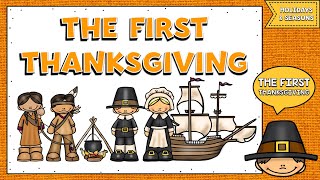 HISTORIA EN INGLÉS DEL PRIMER DÍA DE ACCIÓN DE GRACIAS  FIRST THANKSGIVING  ESL LESSON [upl. by Reni]