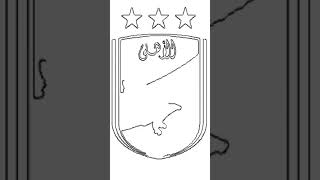 تعليم رسم شعار النادي الاهلي How to draw the AlAhly club logo alahlyegypt [upl. by Lovell]