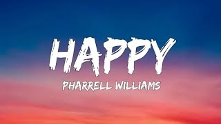 Pharrell Williams  Happy Lyrics [upl. by Adrahs]