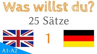 Was willst du  25 Sätze  Englisch  Deutsch 251 [upl. by Auqinet404]