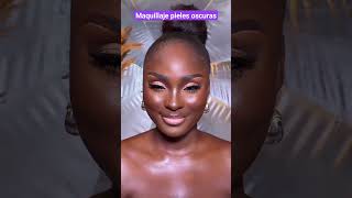 TUTORIAL DE MAQUILLAJE PARA pieles oscuras negras melanin makeup maquiagem maquillaje makeup [upl. by Garnett]