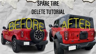 Euro Logik Tutorials How to install a spare tire delete kit on your brand new Ford Bronco [upl. by Jedd]