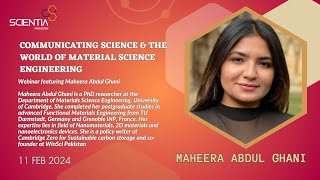 Communicating Science  Maheera Abdul Ghani  Writing Internship  2  2024 [upl. by Ennyrb]