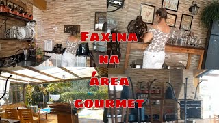 Faxina na área gourmetLimpei tudovlog [upl. by Skipp473]