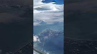 Flying over Cape Canaveral airlineshort flight earthfromabove [upl. by Lemhaj]