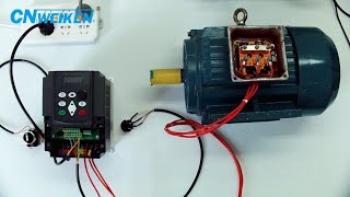 Single phase 220V to three phase 380V inverterVFDconvertertransformer for driving motor [upl. by Lacram]