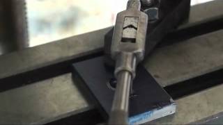 How To Layout Drill And Tap A Hole Using A Drill Press [upl. by Yeltnerb]