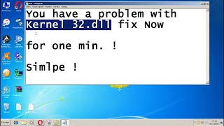 Kernel32dll error fix [upl. by Esiled140]