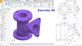 Autodesk Inventor 2023 Tutorial For Beginners Exercise 20 [upl. by Annayrb428]