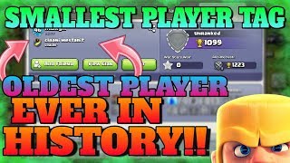 NEW WORLD RECORDAMAZING PLAYER TAG CLASH OF CLANS  1 [upl. by Nomael928]