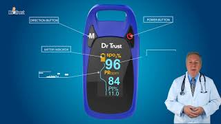 Dr Trust USA Fingertip Pulse Oximeter Professional Series 202  HOW to USE and Features DEMO [upl. by Pournaras204]