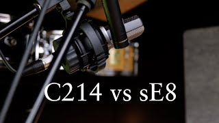 sE8 vs AKG C214 Drum Overhead Mic Shootout [upl. by Rubliw]