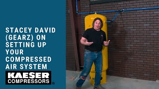 Stacey David GearZ on setting up a compressed air system  Kaeser Compressors [upl. by Bellis79]