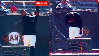 Jorge Soler Own Foul Ball Hits Him in the Head During Batting Practice  San Francisco Giants [upl. by Gerard772]