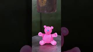 Oddly Satisfying Hydraulic Press Crushes ASMR Teddy satisfying asmrvideo [upl. by Lachance]