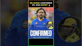 MS DHONI BACK INTO THE FIELD 2025 IPL CONFIRMED [upl. by Tews45]