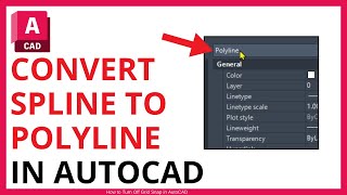 How to Convert Spline to Polyline in AutoCAD [upl. by Burck]