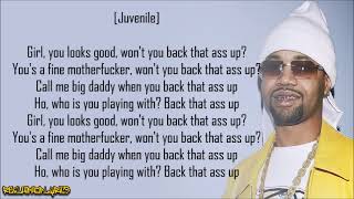 Juvenile  Back That Azz Up ft Mannie Fresh amp Lil Wayne Lyrics [upl. by Koy841]