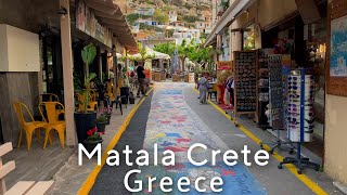 Discovering Matala Crete Greece Walking Tour 2023 [upl. by Lietman]