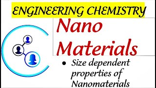 Engg  VTU  Chemistry  Size dependent properties of Nanomaterials [upl. by Aynat]