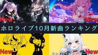 【10月新曲】ホロライブ10月歌ってみた新曲ランキング [upl. by Vale]