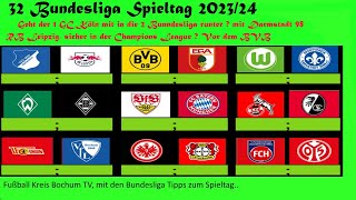 Meine BundesligaTipps zum 32 Spieltag 2324 [upl. by Roye]