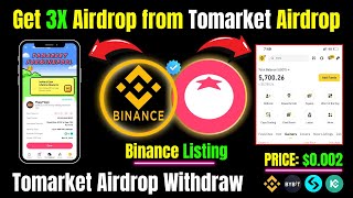 Get 3X Airdrop from Tomarket  Tomarket Airdrop Withdraw  Tomarket Airdrop  Tomarket Price [upl. by Eves586]