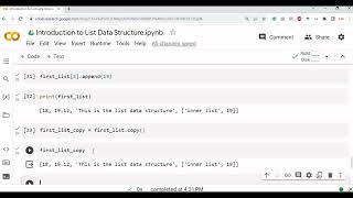 Lec 26  Copy function to create shallow copy of list data structure [upl. by Llerrem]