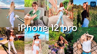 iPhone 12 Pro Camera Inspired Preset  Lightroom preset tutorial  Free DNG file [upl. by Balkin]