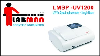 LABMAN  LMSP UV1200 Spectrophotometer [upl. by Ronel]